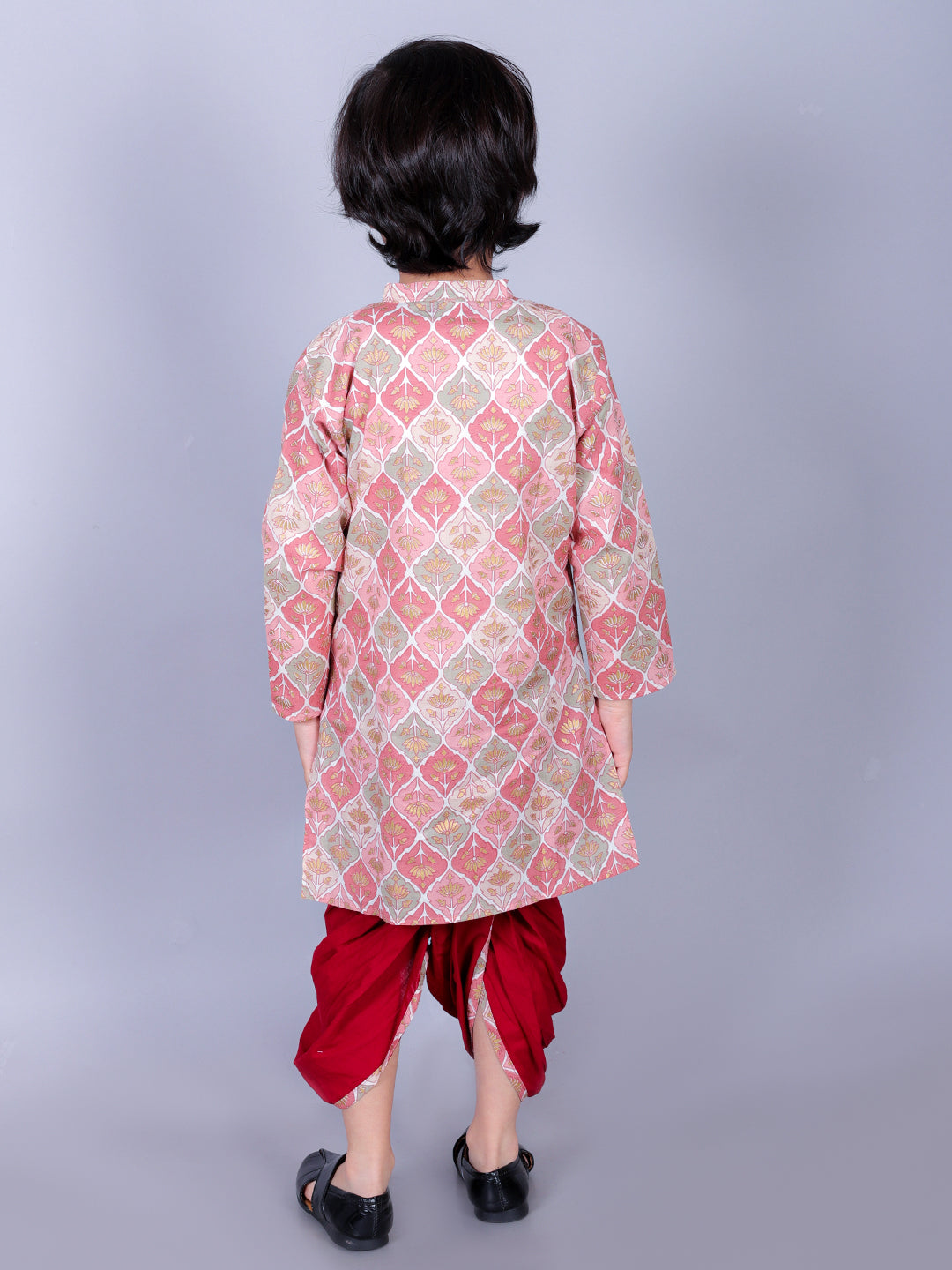 Anuttara Multicolor Cotton Blend Straight Dhoti & Kurta Set_FJB1001