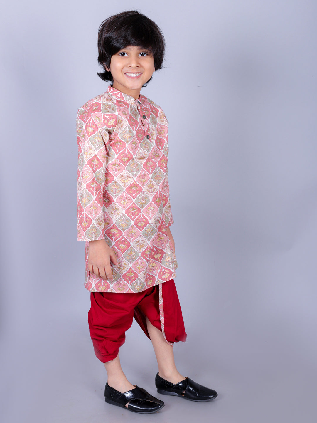 Anuttara Multicolor Cotton Blend Straight Dhoti & Kurta Set_FJB1001