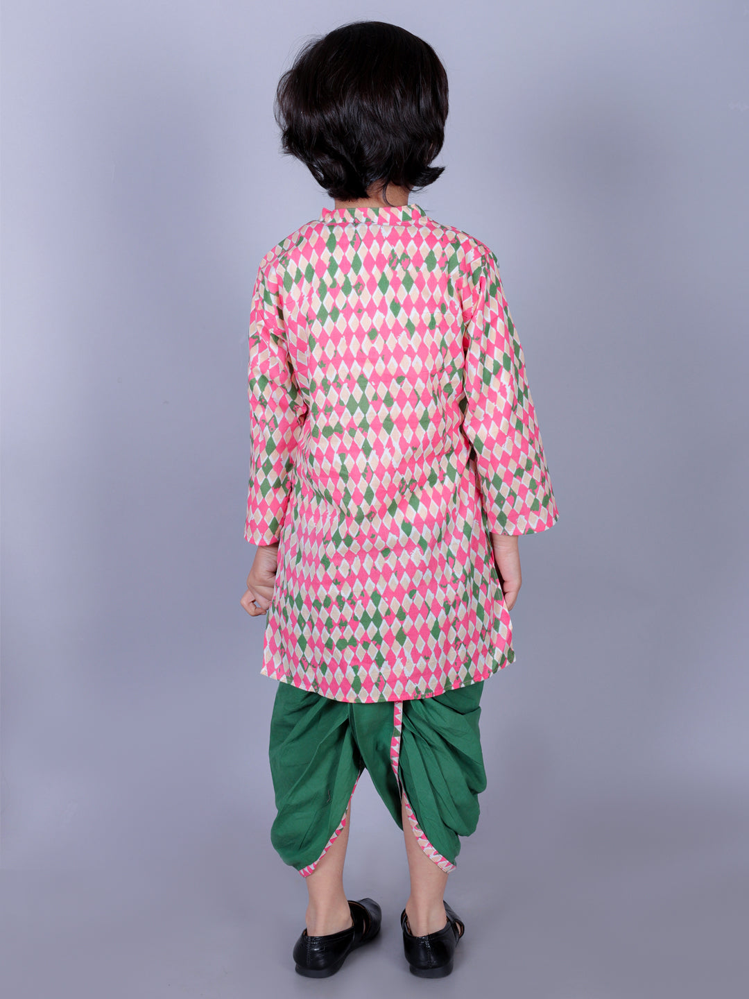 Anuttara Multicolor Cotton Blend Straight Dhoti & Kurta Set_FJB1006