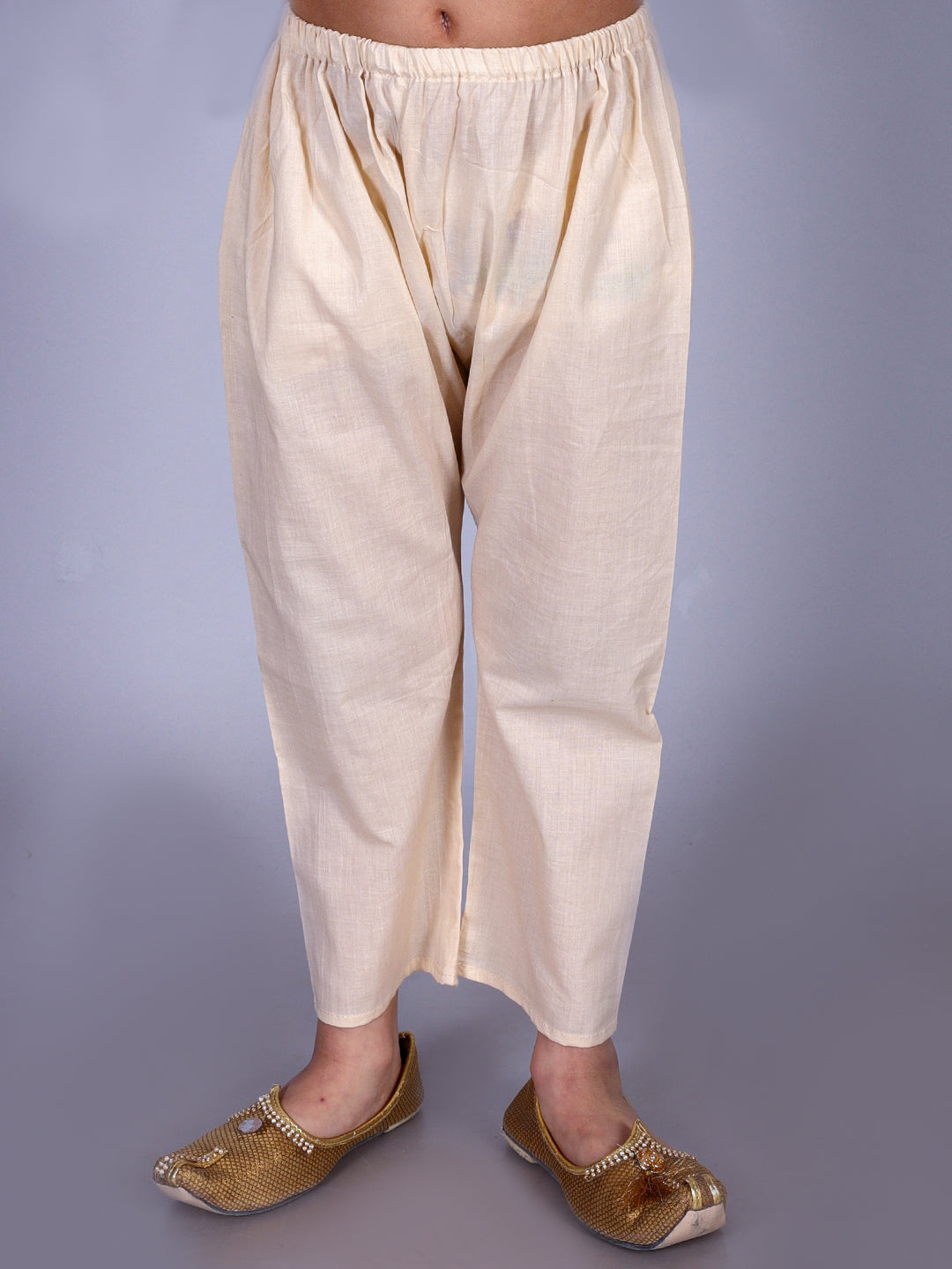 Anuttara Cream Cotton Blend Straight Kurta Waistcoat & Pyjama Set_FJB1013