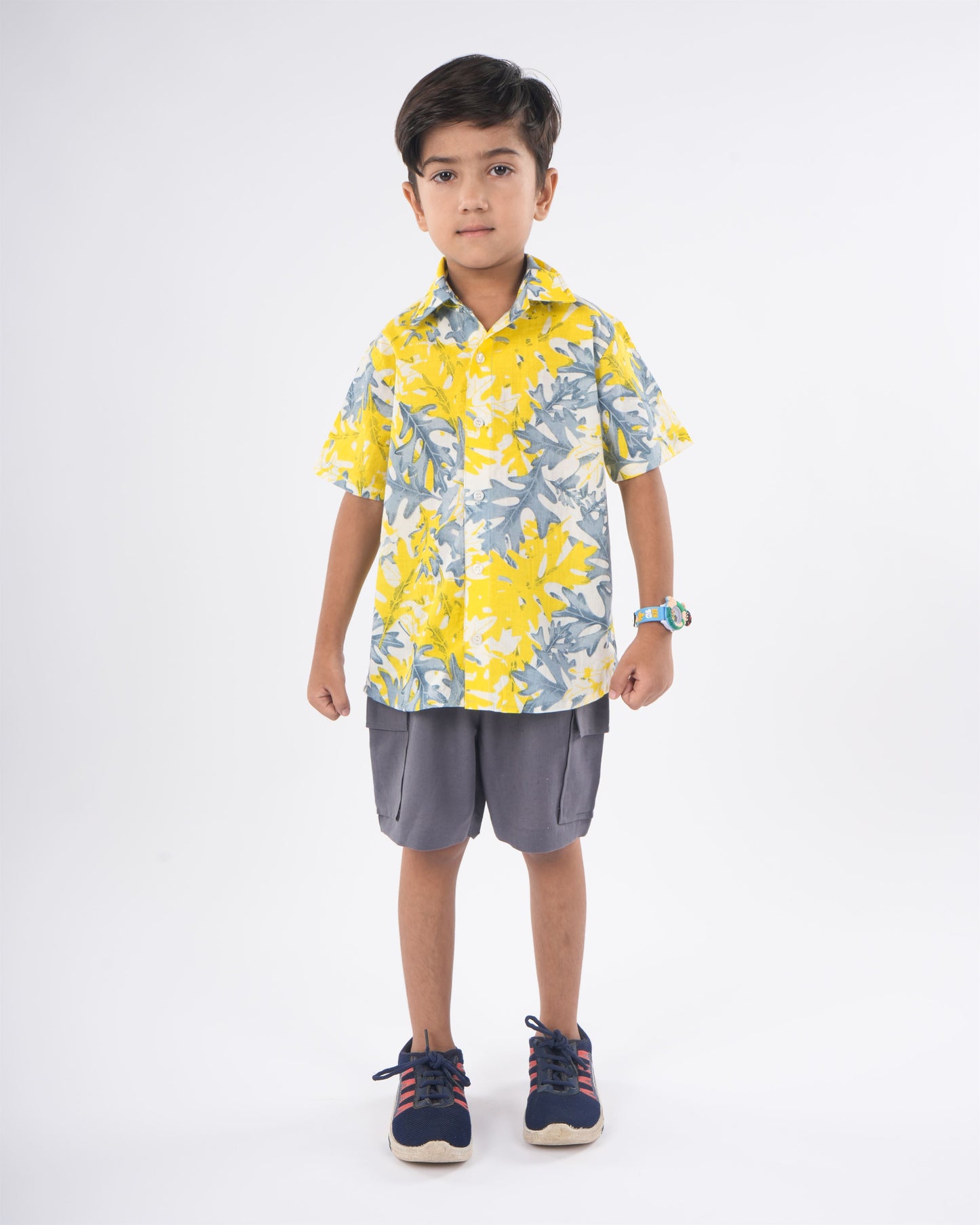 Anuttara Multicolor Pure Cotton Straight Shirt & Short Pant Set_FJB1034
