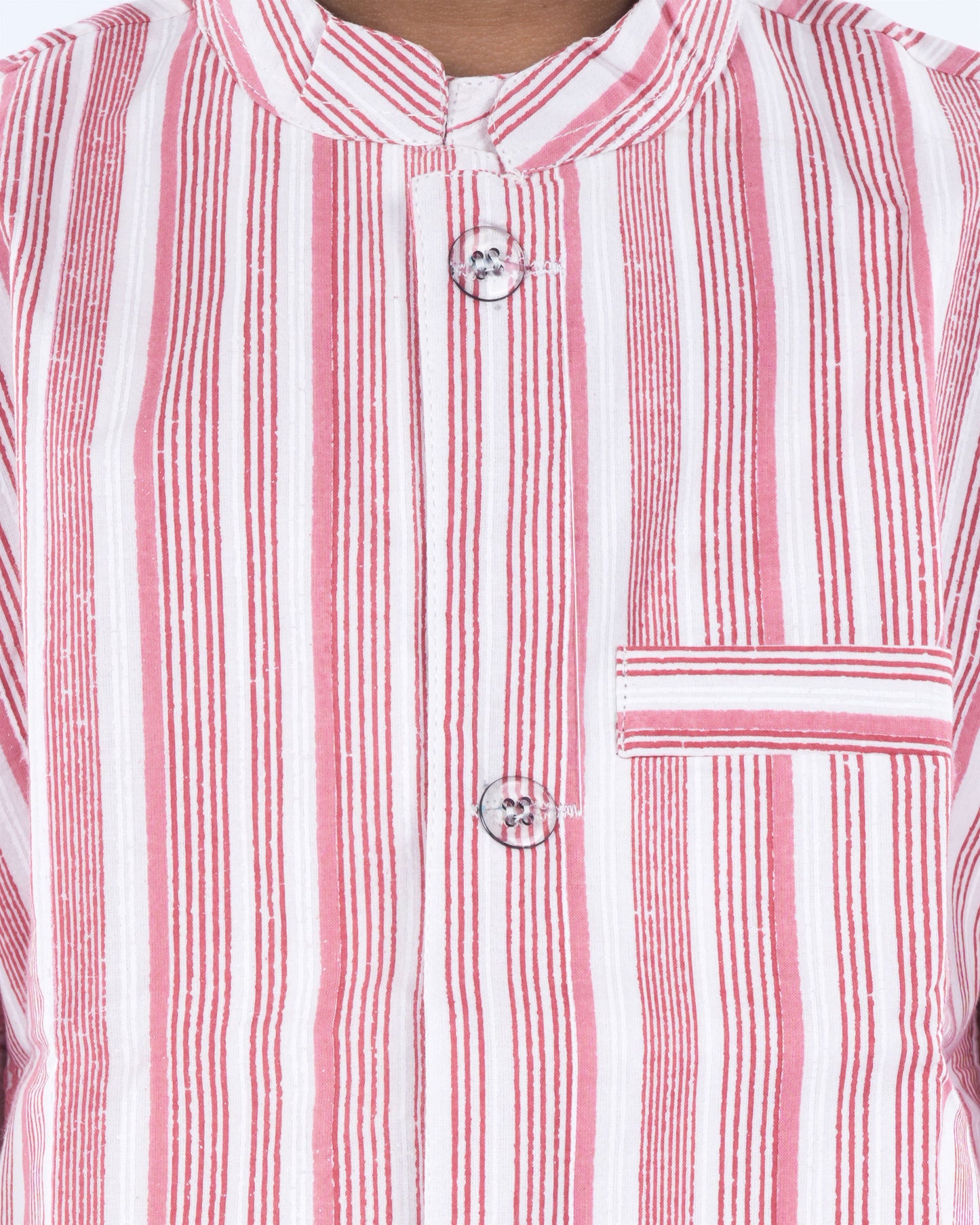 Anuttara Baby Pink Pure Cotton Straight Kurta Waistcoat & Pyjama Set_FJB1042