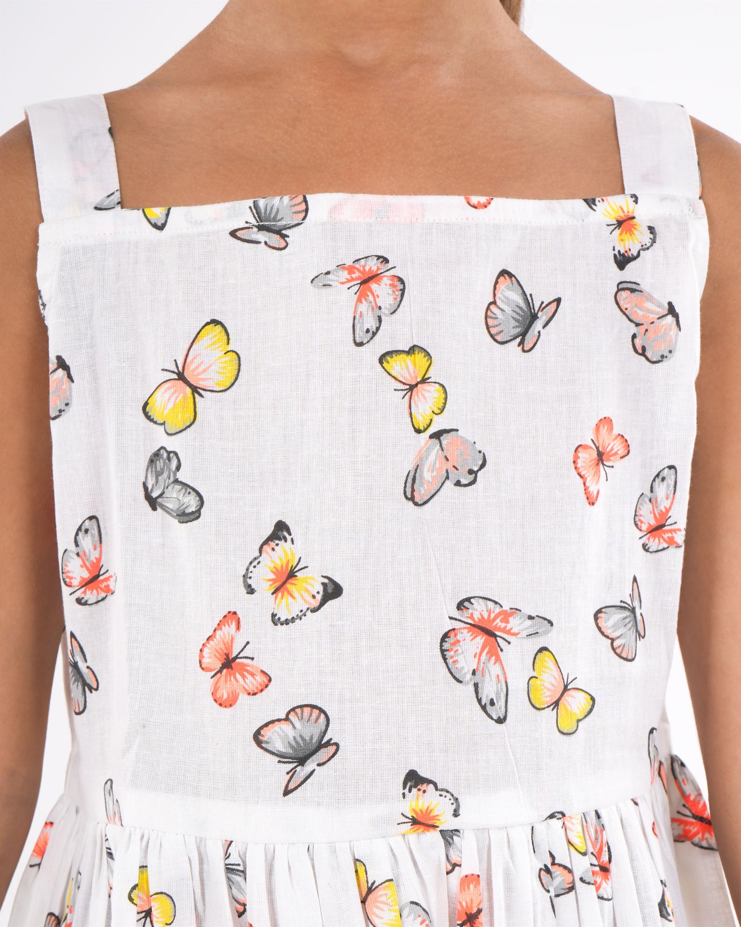 Anuttara White 2 Pure Cotton Flared Frock_FJG1022