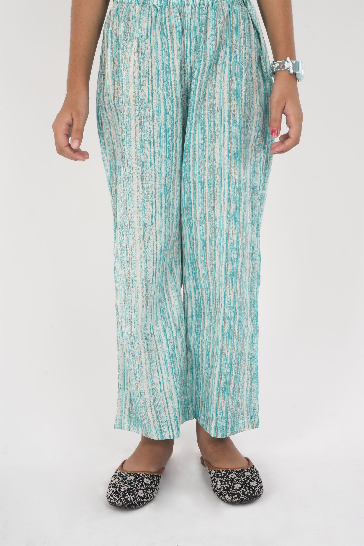 Anuttara Turquoise Pure Cotton Straight Co Ords Set_FJG1028