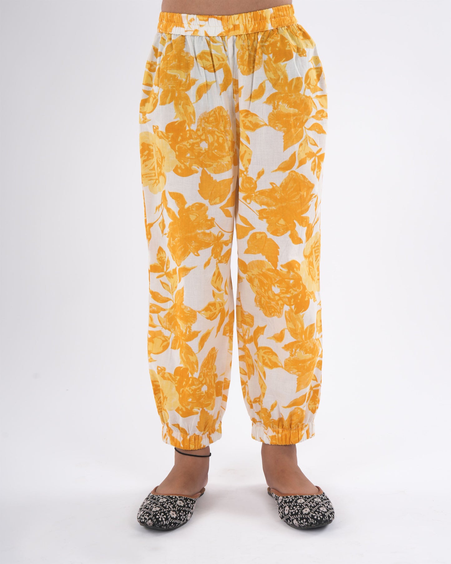 Anuttara Yellow Pure Cotton Straight Co Ords Set_FJG1031