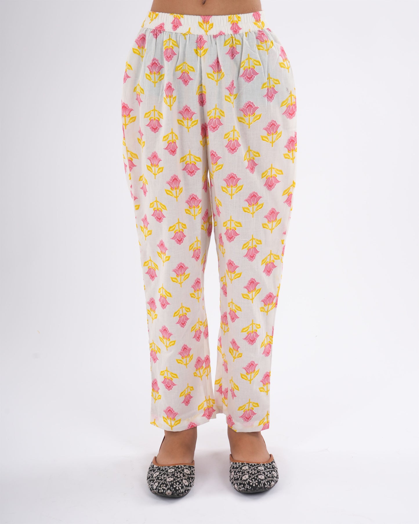 Anuttara Peach Pure Cotton Straight Kurta Pant & Dupatta Set_FJG1045