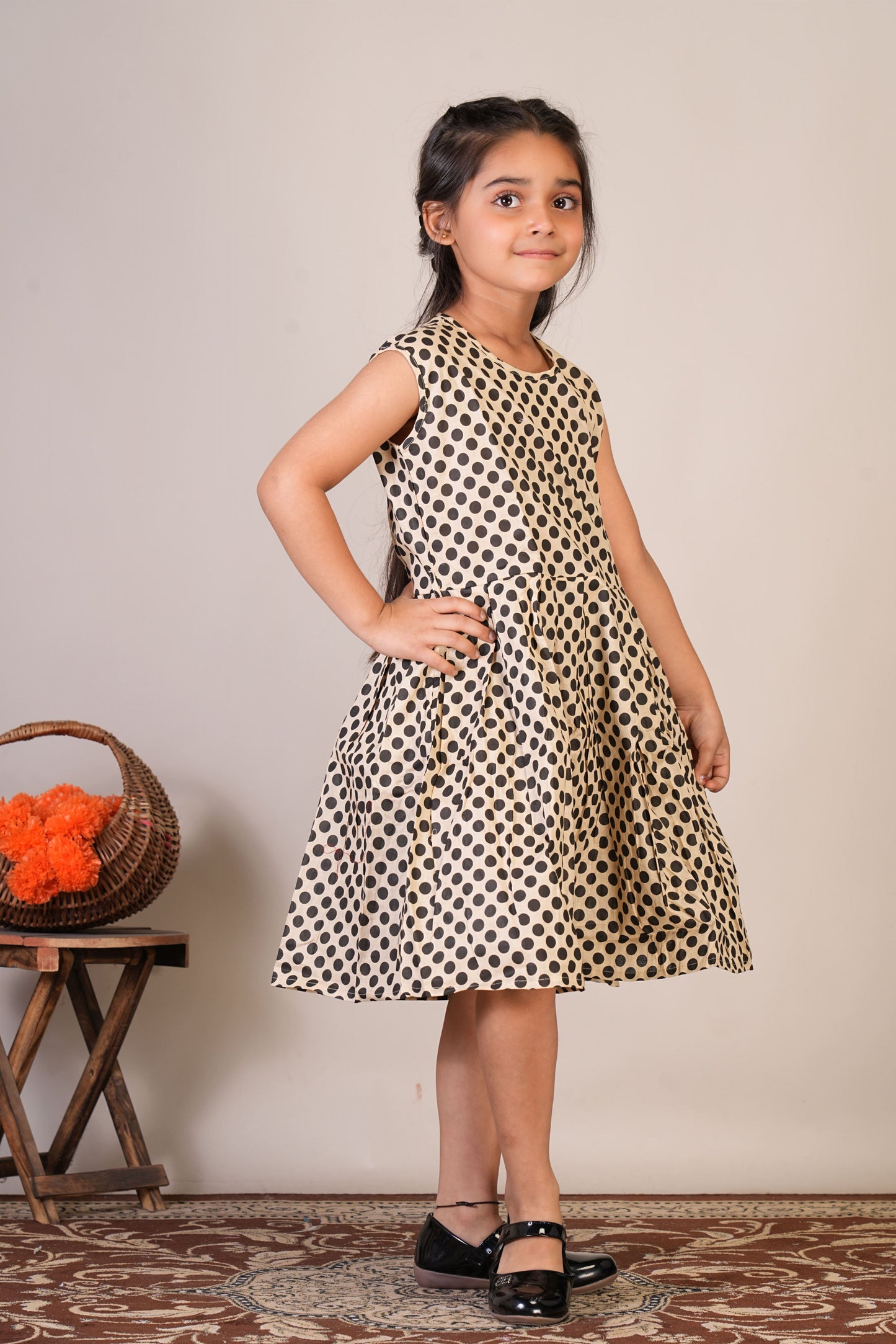Anuttara Cream Pure Cotton Anarkali/Flared Anarkali Frock_FJG1074