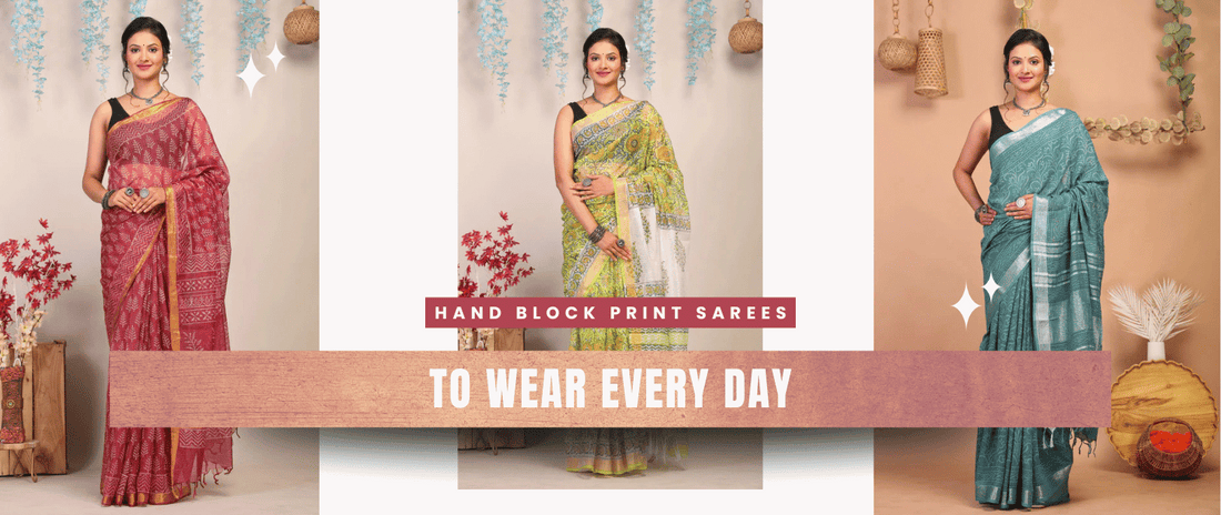 Handblock Print Sarees for Everyday