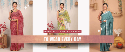 Handblock Print Sarees for Everyday