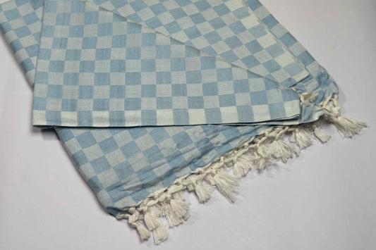 Cotton Staple Light Sky Blue Dull Chadar