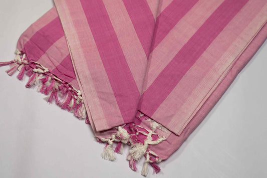 Cotton Staple Pink & Rani Dull Chadar