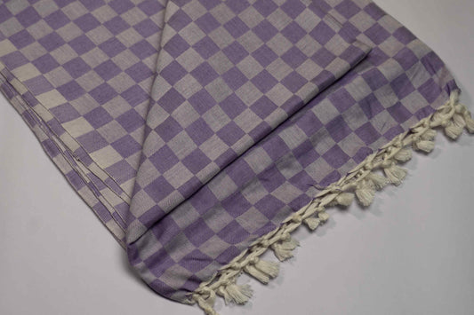 Cotton Staple Light Purple Dull Chadar