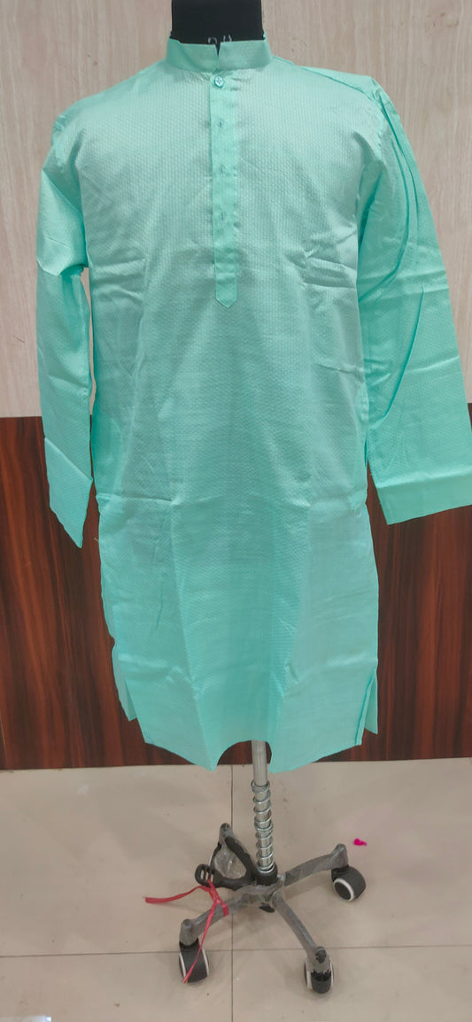 Ethnic Cotton Kurta Plain (Sea Blue)