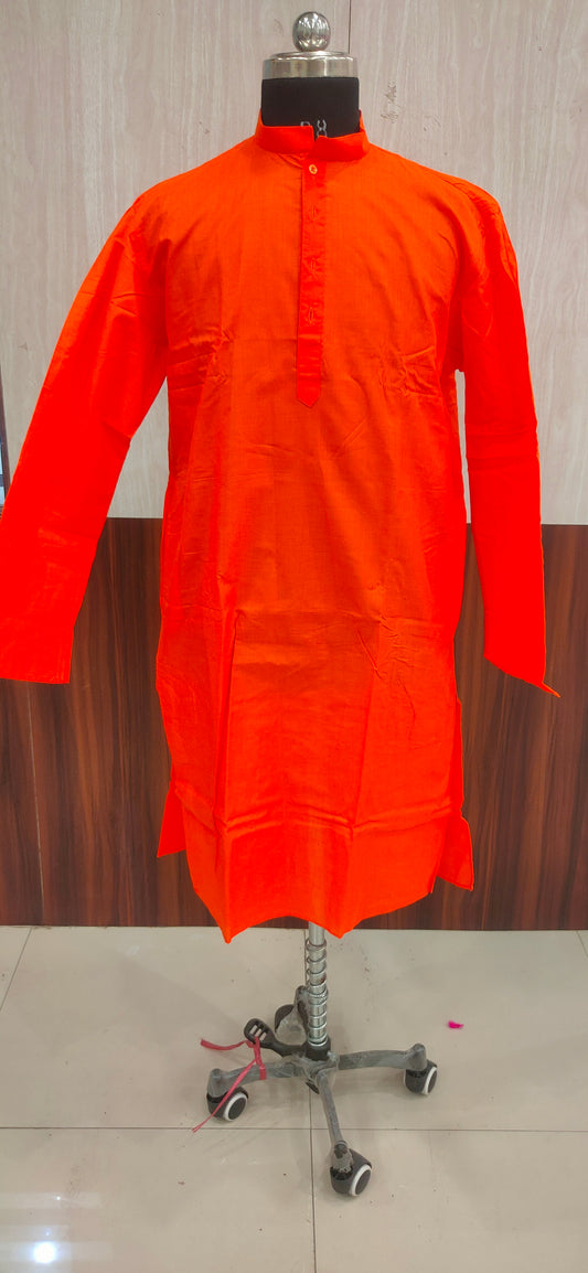 Ethnic Cotton Kurta Plain (Red)