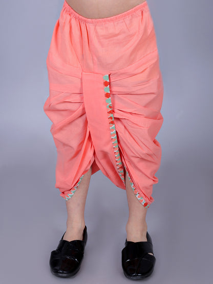Anuttara Multicolor Cotton Blend Straight Dhoti & Kurta Set_FJB1007