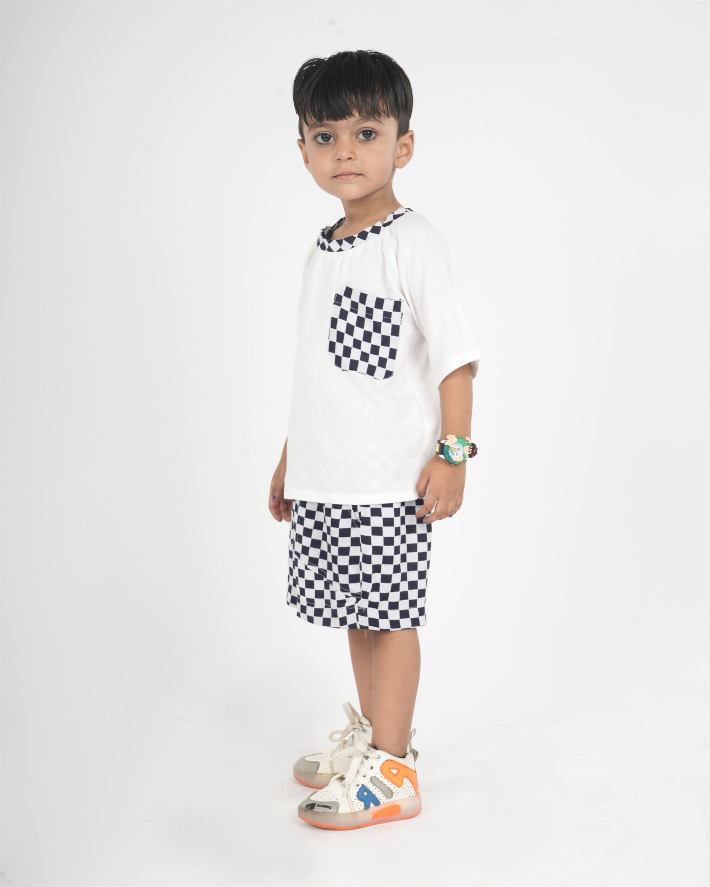 Boys Rayon Straight T-Shirt & Short Pant Set