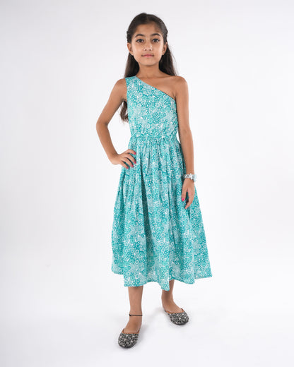 Anuttara Sea Green Pure Cotton Anarkali/Flared Anarkali/Flared Gown_FJG1026