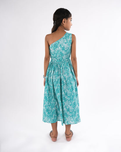 Anuttara Sea Green Pure Cotton Anarkali/Flared Anarkali/Flared Gown_FJG1026