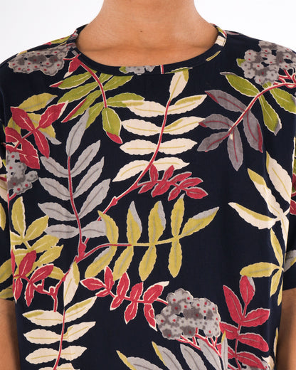 Anuttara Navy Blue Rayon Straight Co Ords Set_FJG1030