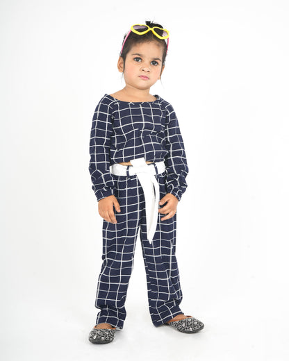Anuttara Blue Rayon Straight Co Ords Set_FJG1035