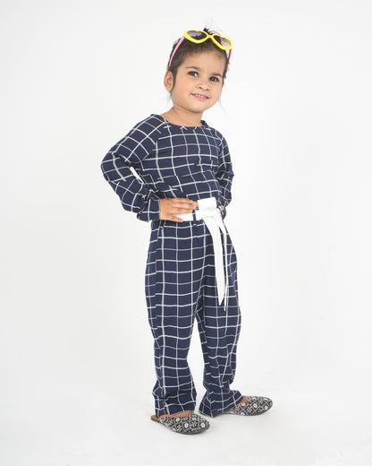 Anuttara Blue Rayon Straight Co Ords Set_FJG1035