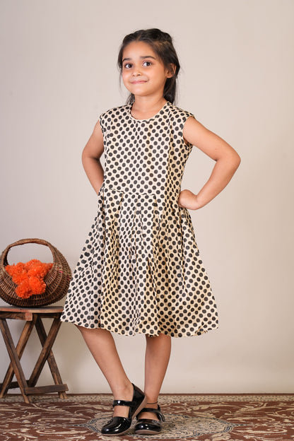 Anuttara Cream Pure Cotton Anarkali/Flared Anarkali Frock_FJG1074