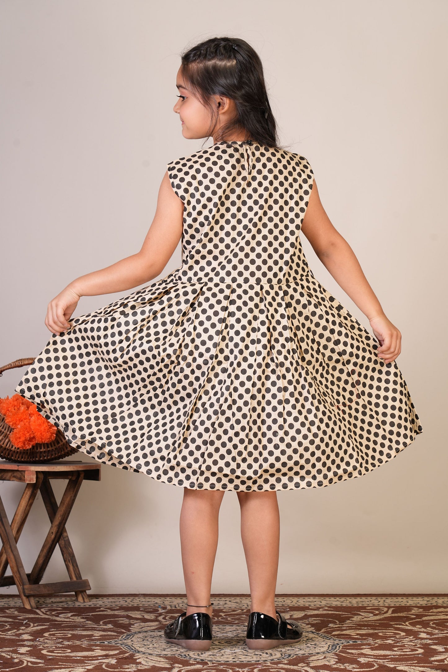 Anuttara Cream Pure Cotton Anarkali/Flared Anarkali Frock_FJG1074