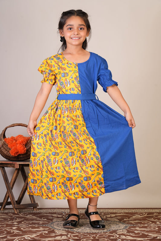 Anuttara Multicolor Pure Cotton Anarkali/Flared Anarkali/Flared Dress_FJG1078