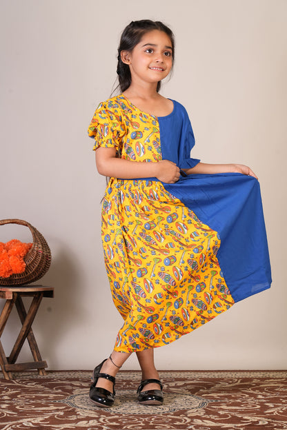 Anuttara Multicolor Pure Cotton Anarkali/Flared Anarkali/Flared Dress_FJG1078
