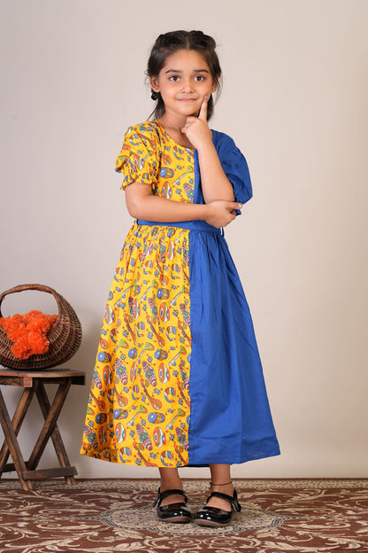 Anuttara Multicolor Pure Cotton Anarkali/Flared Anarkali/Flared Dress_FJG1078